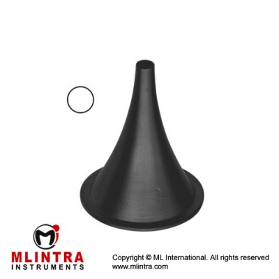 Farrior Ear Speculum Fig. 3 - Black Stainless Steel, 3.6 cm / 1 1/2" Diameter 7.5 mm Ø